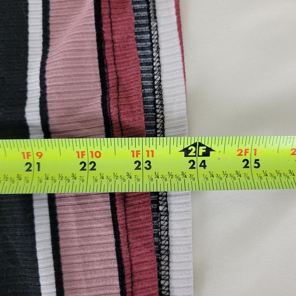 Teenbell Womens Shirt 2XL Top Multicolor Stripe Sleeveless Wide Strap Round Neck - Picture 6 of 8